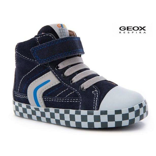 Dětské boty GEOX B KIWI BOY DK NAVY/LT GREY