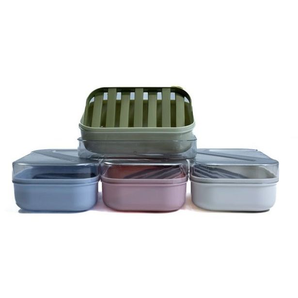 krabička na mýdlo, MIX barev, transp.víčko, plast