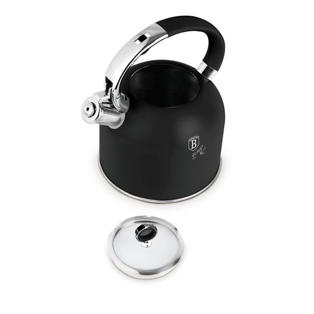 BERLINGERHAUS Konvice pískací se skleněným víkem 3 L Matte Black Collection BH-8916