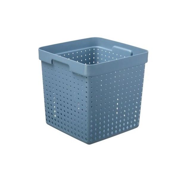 košík SEOUL XL, 30x30x30cm-sev.modrý, plast