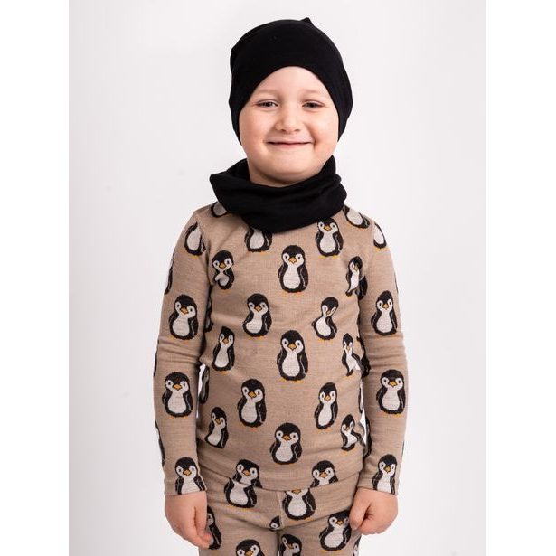 Unuo, Dětská merino čepice Homeless, Černá