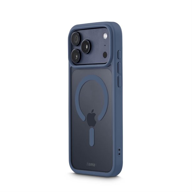 Hama Frame Protect, kryt pro Apple iPhone 17 Pro Max, magnetický, průhledný/modrý