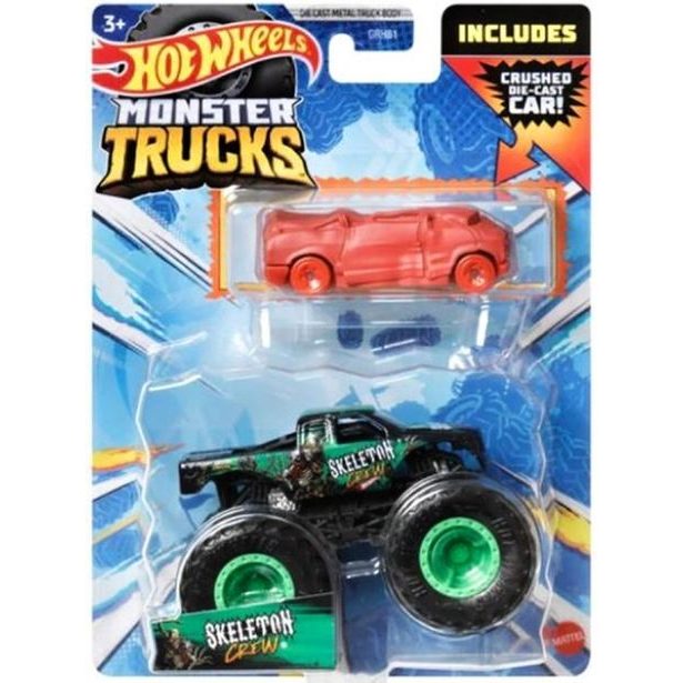 HW MOSTER TRUCKS 1:64 S ANGLIČÁKEM