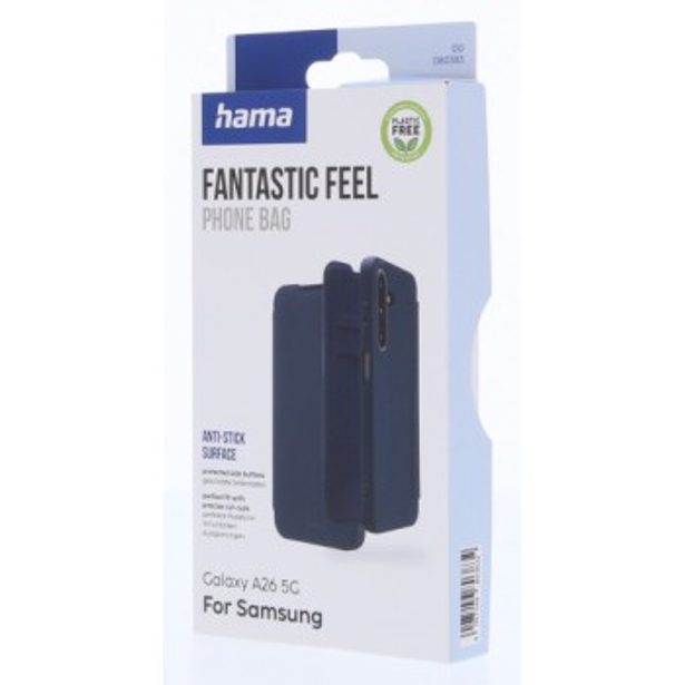 Hama Fantastic Feel, pouzdro-knížka pro Samsung Galaxy A26 5G, hebký povrch, modré