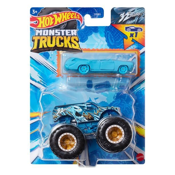 HW MOSTER TRUCKS 1:64 S ANGLIČÁKEM