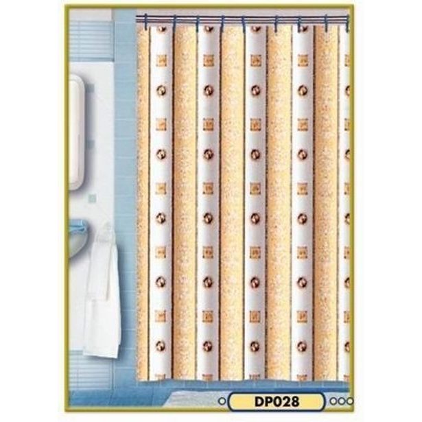 závěs 180x200cm PES vzorovaný, koupel.