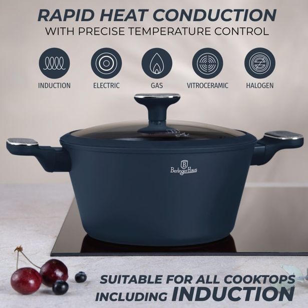 BERLINGERHAUS Sada nádobí s titanovým povrchem 15 ks Deep Sea Collection BH-8382