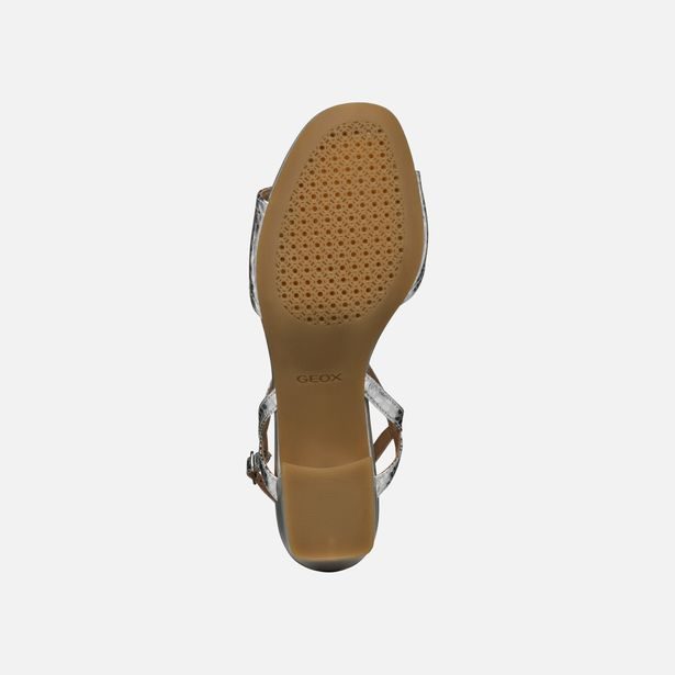 Stříbrné dámské sandály Geox New Eraklia 50