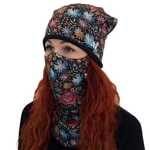 ESITO Zimní čepice spadená Katya - černá