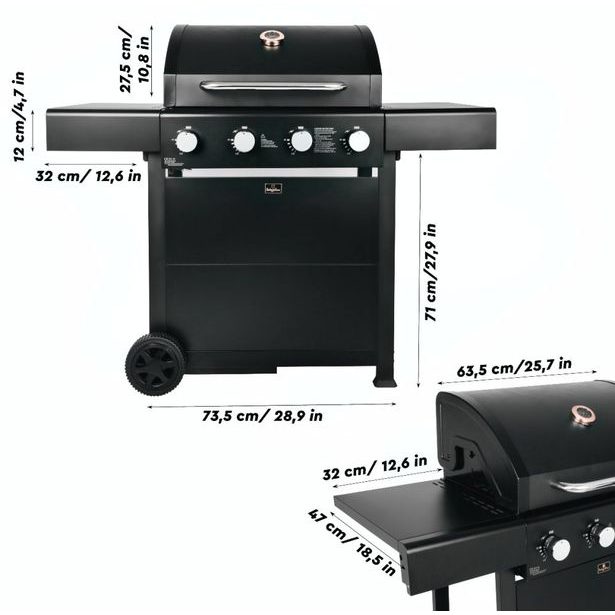 BERLINGERHAUS Plynový gril Outdoor 4 hořáky BH-8605