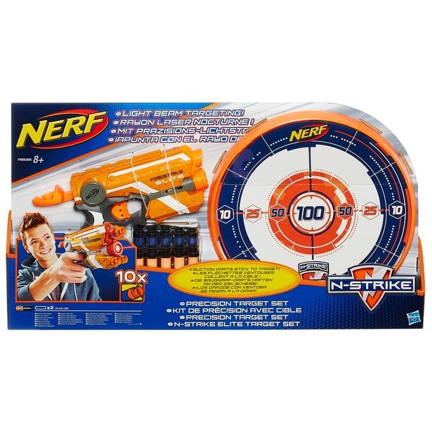 NERF ELITE PISTOLE SE SVĚTELNÝM ZAMĚŘOVÁNÍM A TERČEM