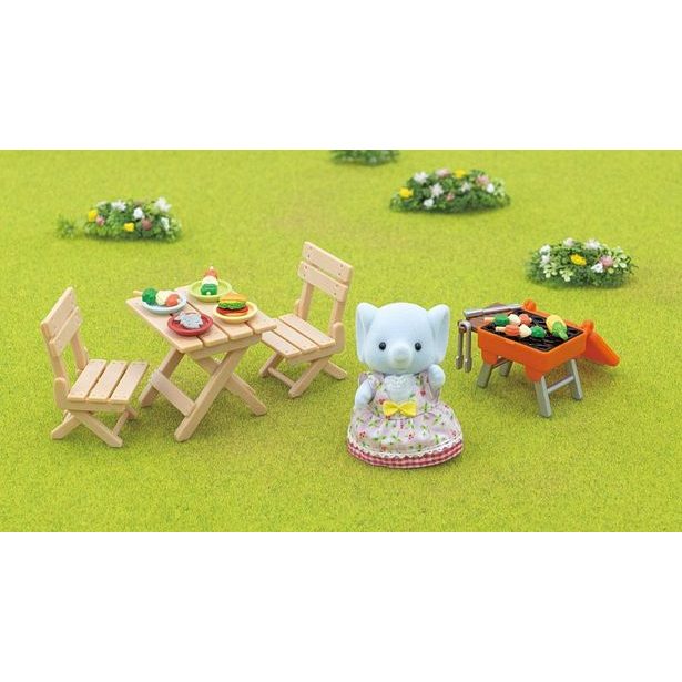 BBQ sada na piknik se slonem