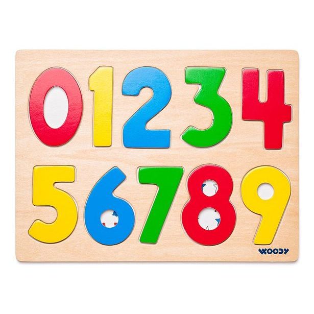 Puzzle na doske "Číslice s lienkami"