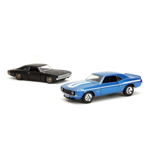 Rychle a zběsile Twin Pack Chevrolet Camaro 1969 a Dodge Charge Wide Body 1968, 1:32 Wave 2/1