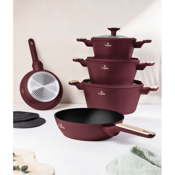 BERLINGERHAUS Sada nádobí s titanovým povrchem 15 ks Leonardo Nordic Collection BH-8306