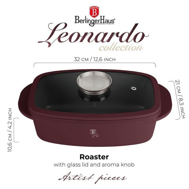 BERLINGERHAUS Pekáč s titanovým povrchem a aroma poklicí Leonardo Collection BH-8776