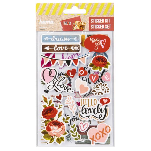 Hama samolepky pro kreativní tvorbu, různé motivy, balení 30 setů (cena je uvedená za 1 set)