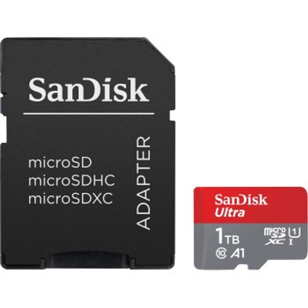 SanDisk Ultra microSDXC 1TB + SD Adapter 150 MB/s A1 Class 10 UHS-I