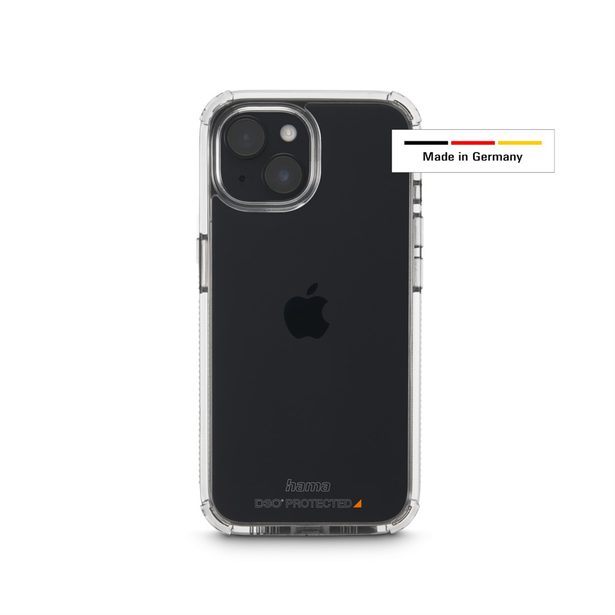 Hama Extreme Protect, kryt pro Apple iPhone 15, materiál D3O®, nežloutne, průhledný