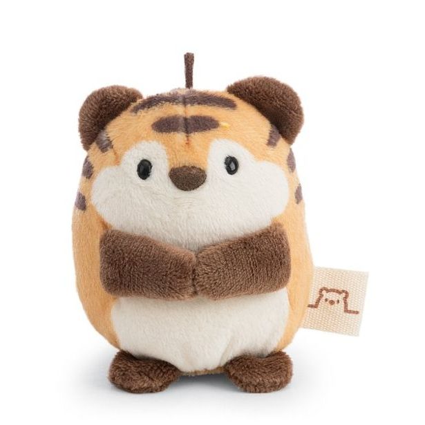 NICI NICI plyš MyMochi Tygr Tiggy 8cm v kostýmu hamburger a okurkou,set dárkové balení 8,5x6,5x10cm