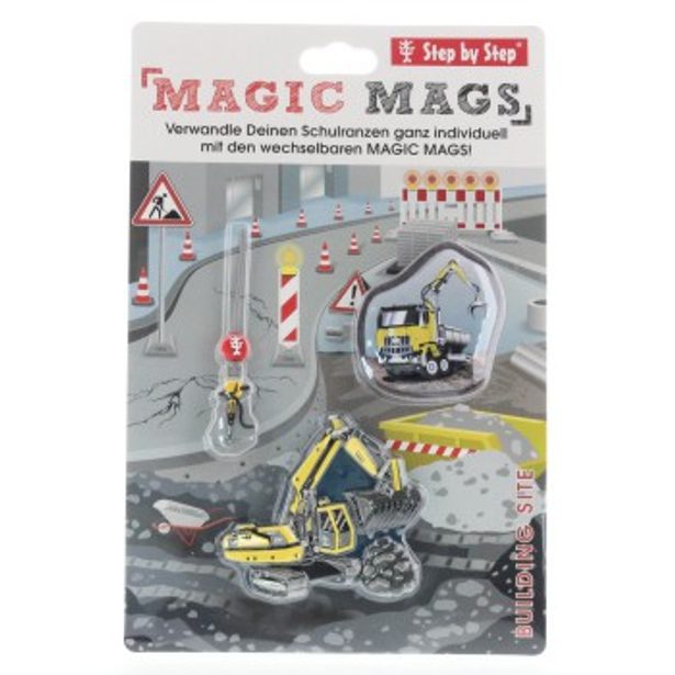 Doplňková sada obrázků MAGIC MAGS Bagr k aktovkám GRADE, SPACE, CLOUD, 2v1 a KID