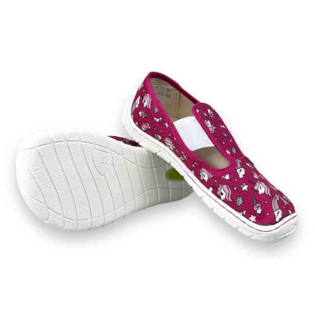 Domácí obuv FARE BARE na gumičku - Jednorožec