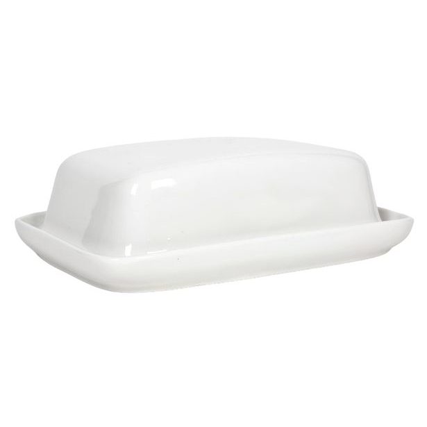 HIT Dóza na máslo keramická bílá 18x13,5x6cm HT-24302136