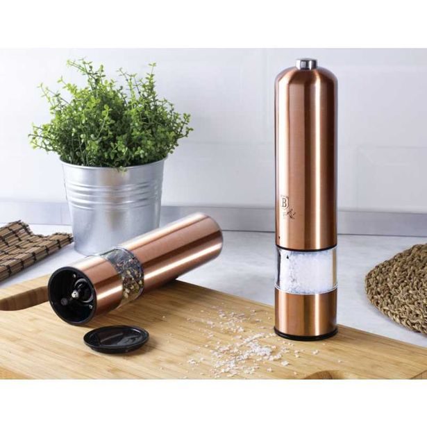 BERLINGERHAUS Mlýnek na pepř a sůl elektrický sada 2 ks Rosegold Metallic Line BH-1905