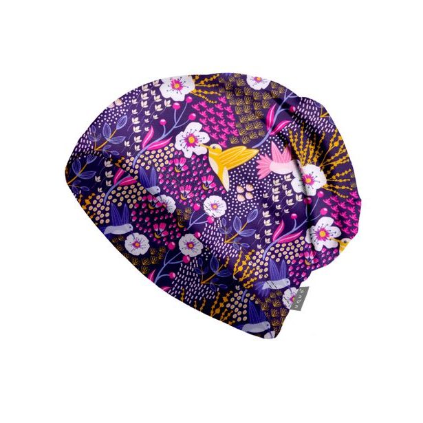 Unuo, Dětská čepice fleecová spadená, Kolibřík