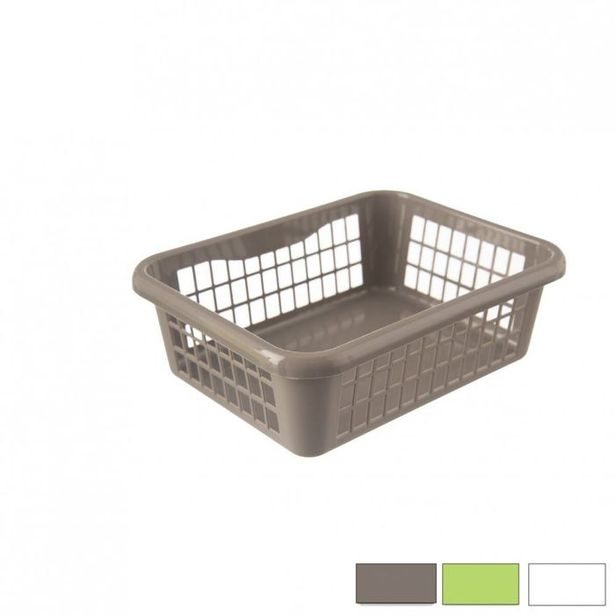 košík A6 20x15,5x 6,6cm, prolamovaný, 3barvy, plast