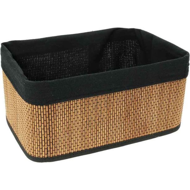 HOMESTYLING Sada košíků 3 ks bambus/len KO-KR9000090