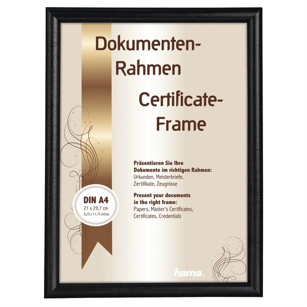Hama rámeček dřevěný PHOENIX, černý, 21x29,7 cm