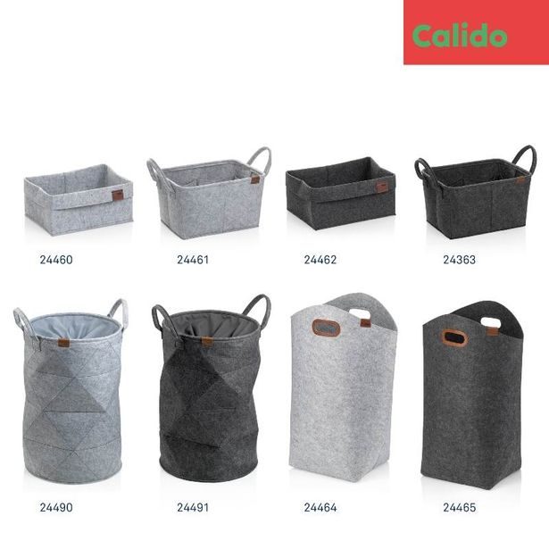 KELA Koš Fay 35x25 cm filc tmavě šedá KL-24463