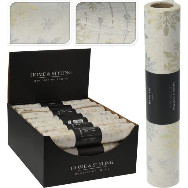 látka DECO FABRIC 28x150cm, vánoční ZLATÁ