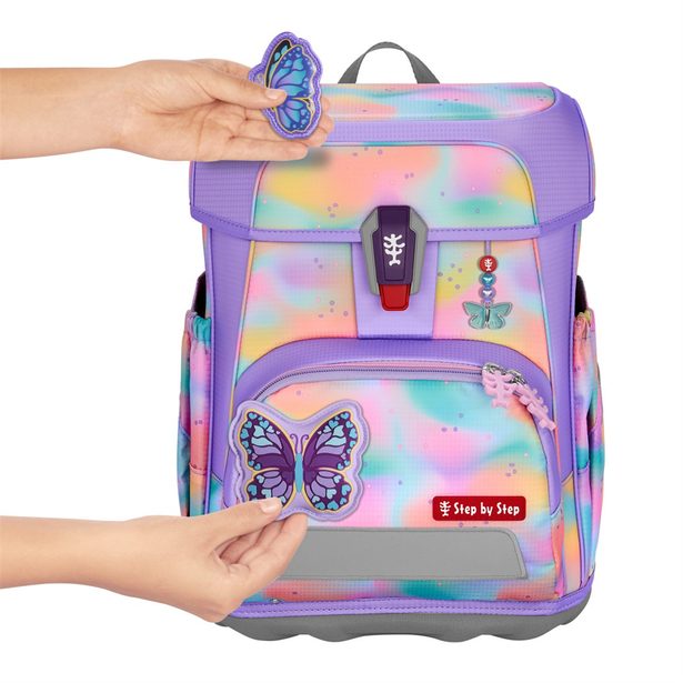 Školní aktovka Step by Step CLOUD FLASH, Butterfly Luna - 5 dílný set, AGR certifikát