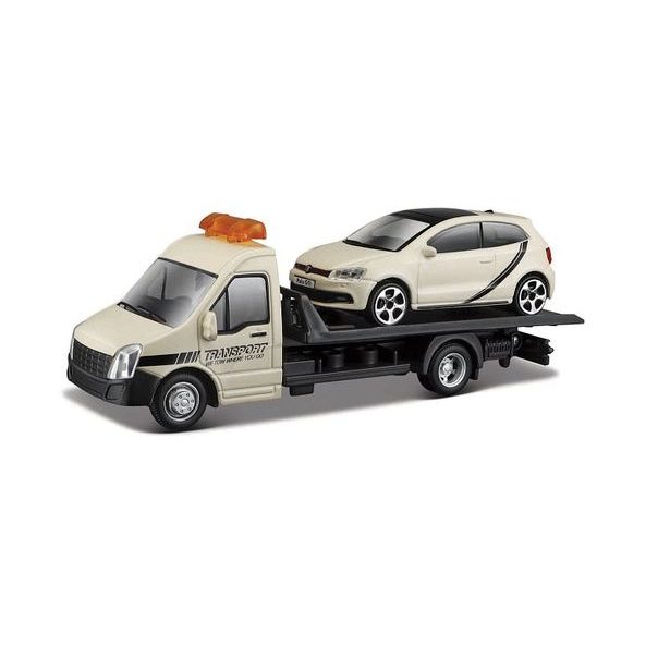 Bburago Bburago - Flatbed Transort a Tow Truck, Street Fire, 1:43, assort