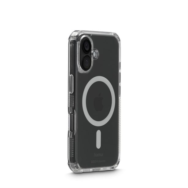 Hama Extreme Protect, kryt pro Apple iPhone 16, magnetický, D3O®, nežloutne, průhledný