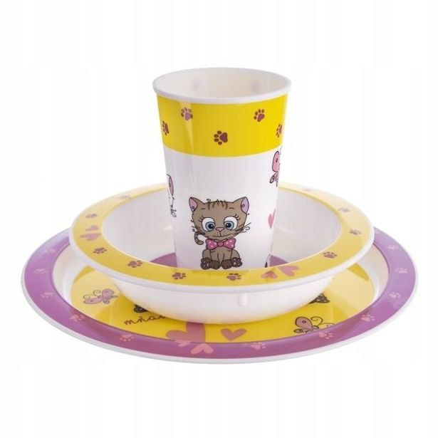 soupr. 3díl. KOCOUŘI, děts.jídelní, plast