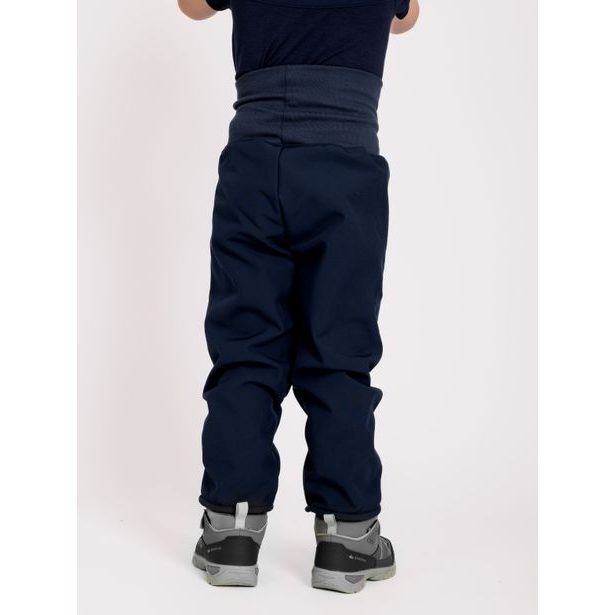 Unuo, Batolecí softshellové kalhoty s fleecem Basic, Tm. Modročerná