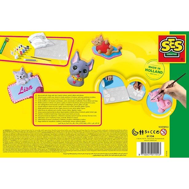 Odlévání a malování sada kočky a psi