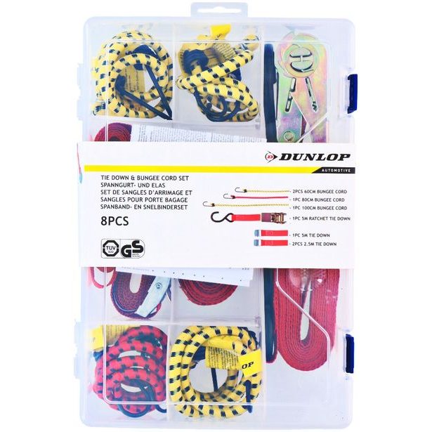DUNLOP Kurtny a gumové stahovací pásky sada 8 ks ED-217767