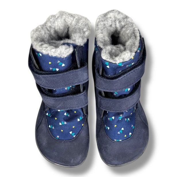 FARE BARE dětské zimní nepromokavé boty - modro-šedé