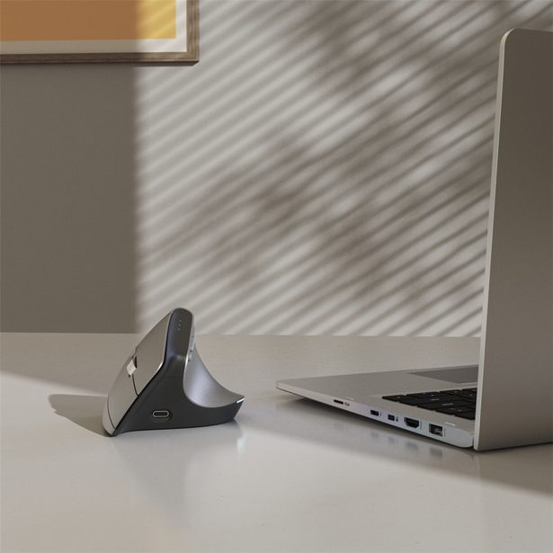 Hama vertikální bezdrátová Multi Device myš EWM-700R, nabíjecí, tichá, podsvícená