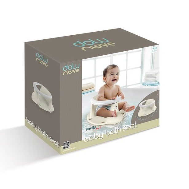 DOLU Dětské protiskluzové sedátko do vany, béžová, 16,5x37,5x30,5 cm