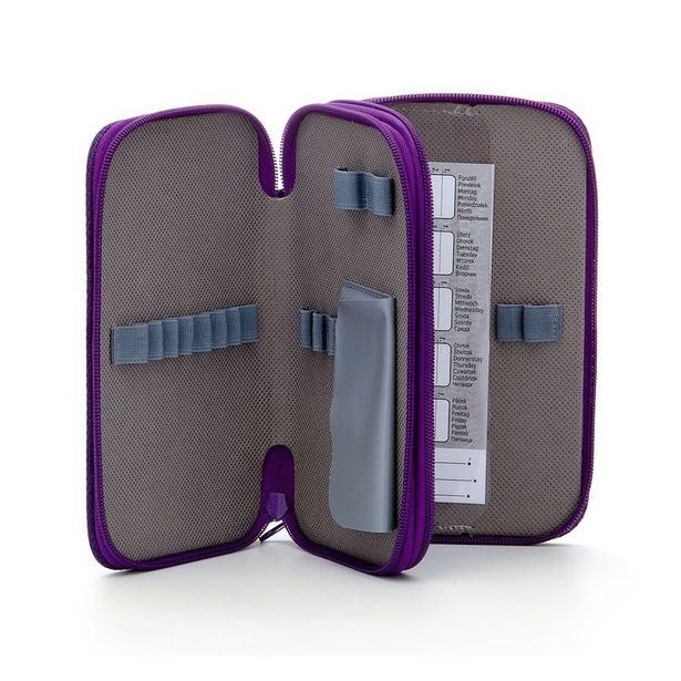 EMIPO Školský peračník 2-patra Flowers fialová