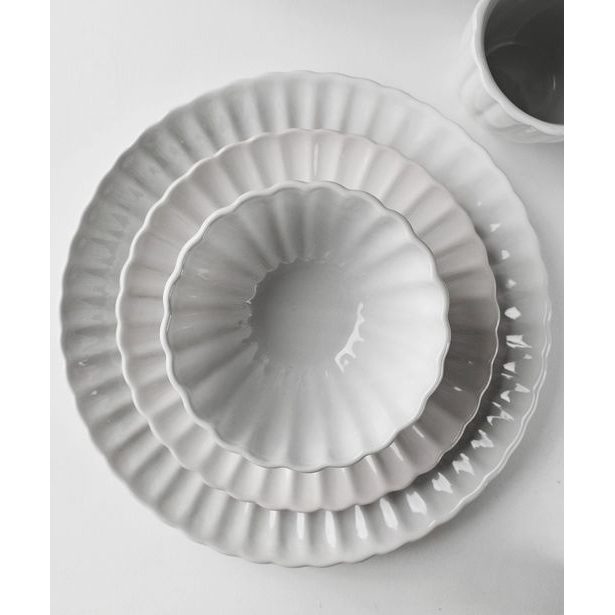HIT Jídelní sada talířů porcelánová PEARL 18 ks bílá HT-24327901