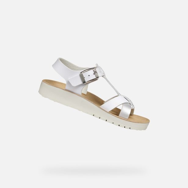 Bílé dívčí sandály Geox Sandal Costarei Gi