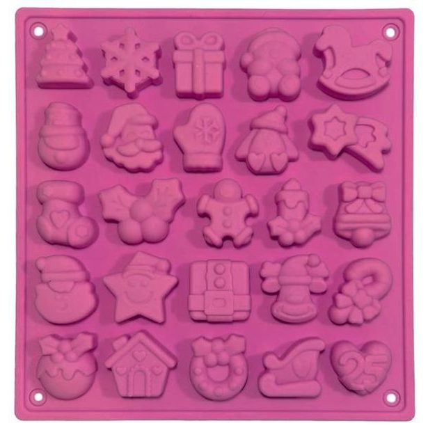 TORO FORMA SILIKONOVÁ VÁNOČNÍ 25KS RŮŽOVÁ 17,8X18,7X1,3_hamashop