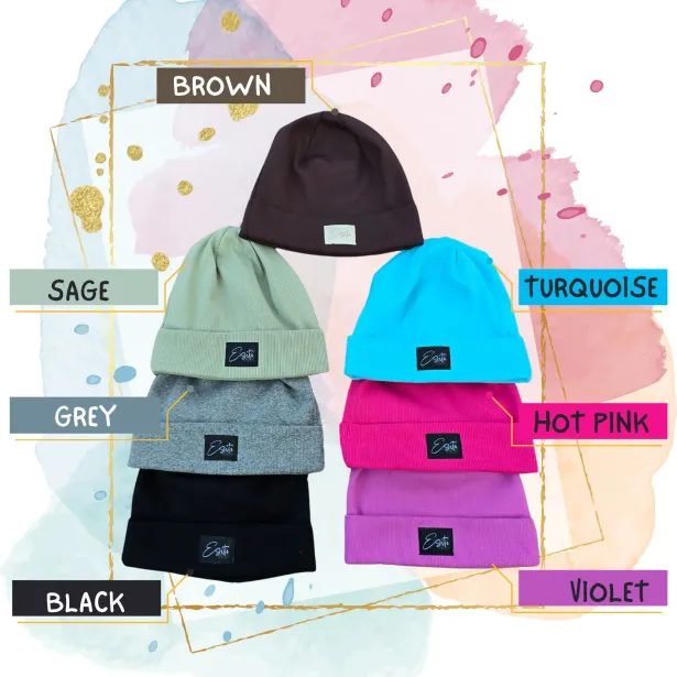 ESITO Žebrovaná čepice rolled up Color Black - černá / 34