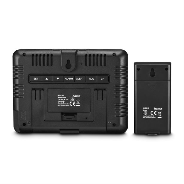 Hama Usedom, meteostanice, bezdrátový senzor, barevný VA displej, síťový zdroj, baterie